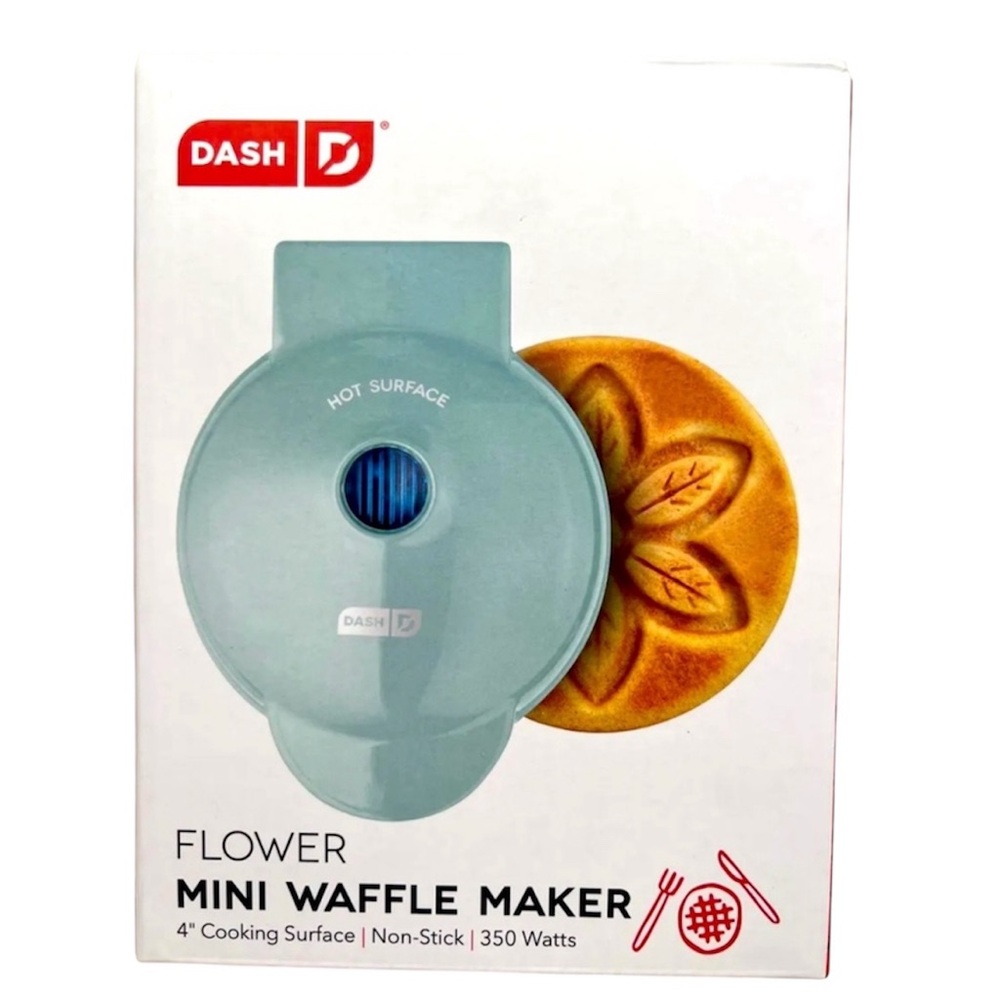 DASH Mini Waffle Maker Flower Style Electric - Picture 2 of 4